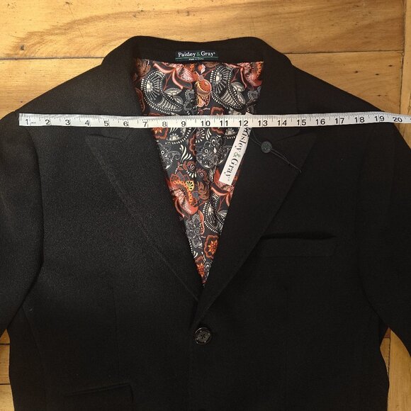 Paisley & Gray black single-breasted overcoat NWT - Picture 4 of 12